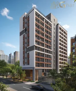 Fachada do Brooklin Studios by Lindenberg em São Paulo