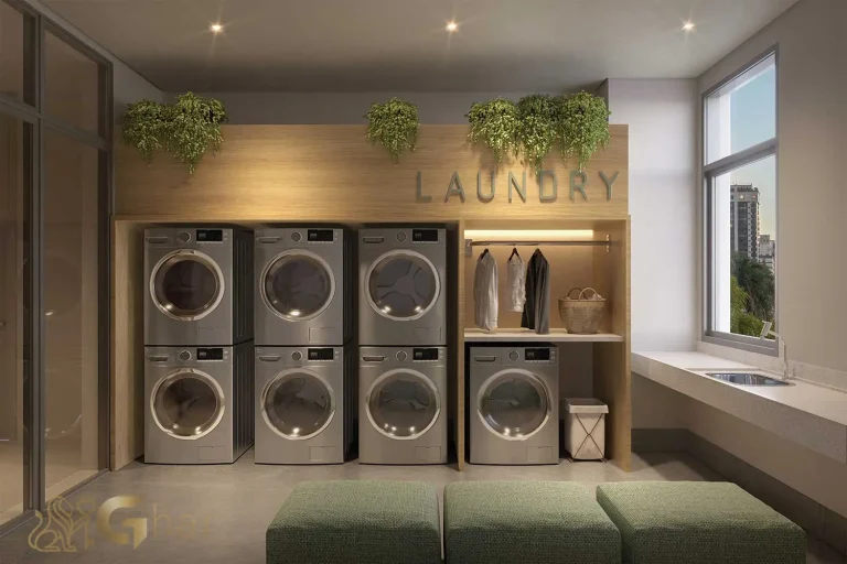 Lavanderia compartilhada no Brooklin Studios by Lindenberg