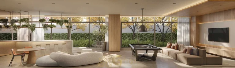 Salão de festas e jogos no Brooklin Studios by Lindenberg