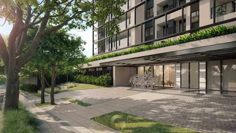 Fachada do CAPITOLO by Piero Lissoni Chácara Klabin vista da rua