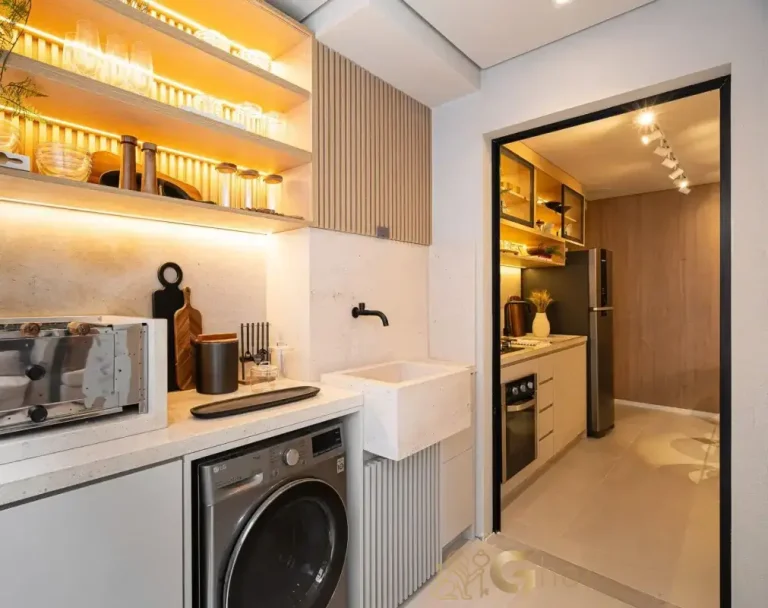 Área de serviço decorada apartamento Cult Vila Mariana São Paulo