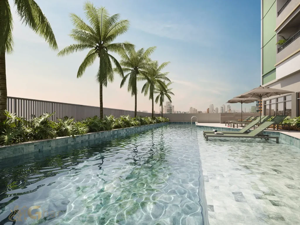 Piscina do condomínio Cult Vila Mariana alto padrão São Paulo