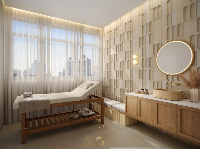 Sala de massagem Cult Vila Mariana condomínio de alto padrão