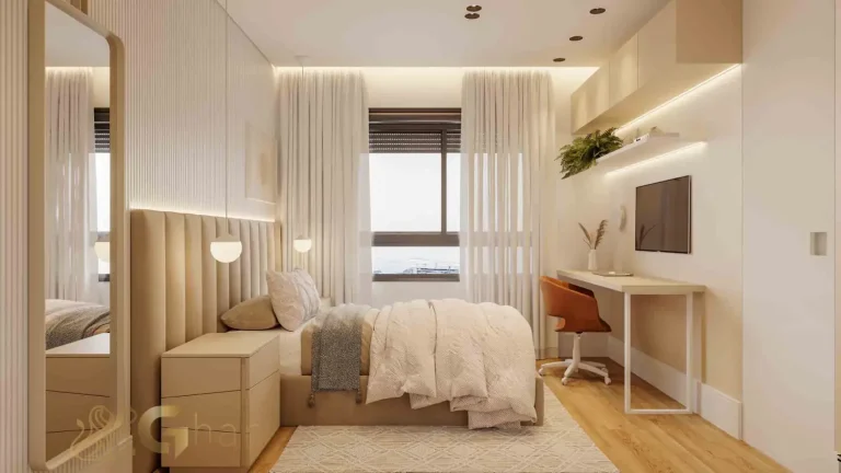 Quarto suíte decorado apartamento Design Julia Santana