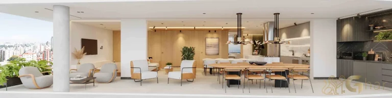 Terraço gourmet ampliado apartamento Design Julia Santana