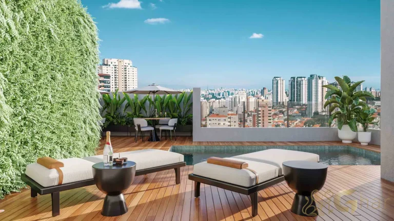 Terraço superior duplex decorado Design Julia Santana