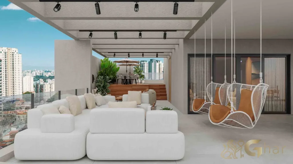 Duplex decorado terraço superior apartamento Design Julia Santana