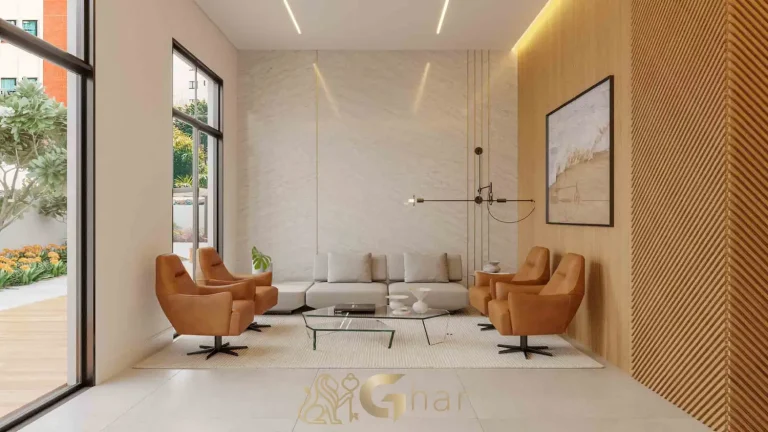 Hall social sofisticado do Design Julia Santana