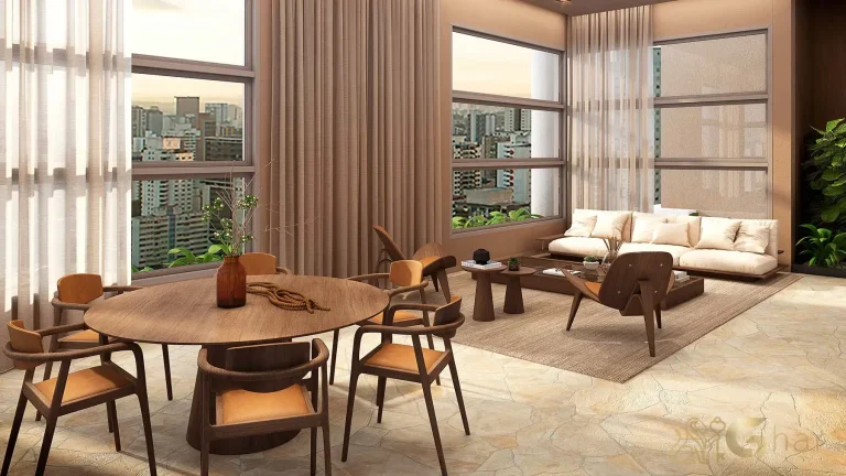 Lounge gourmet do condomínio Emiie Moema Residencial São Paulo