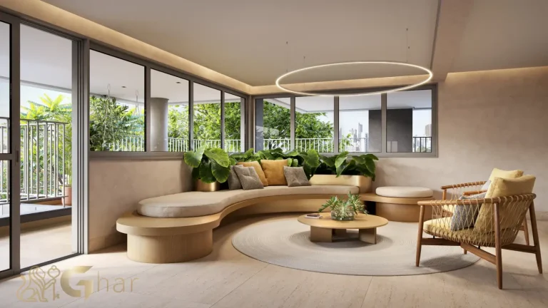 Lounge de convivência do Eucalys Moema Lírio