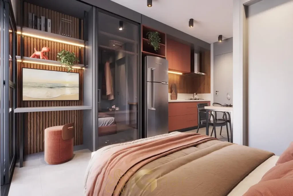 Studio decorado de 21 m² no Full Jardim São Paulo