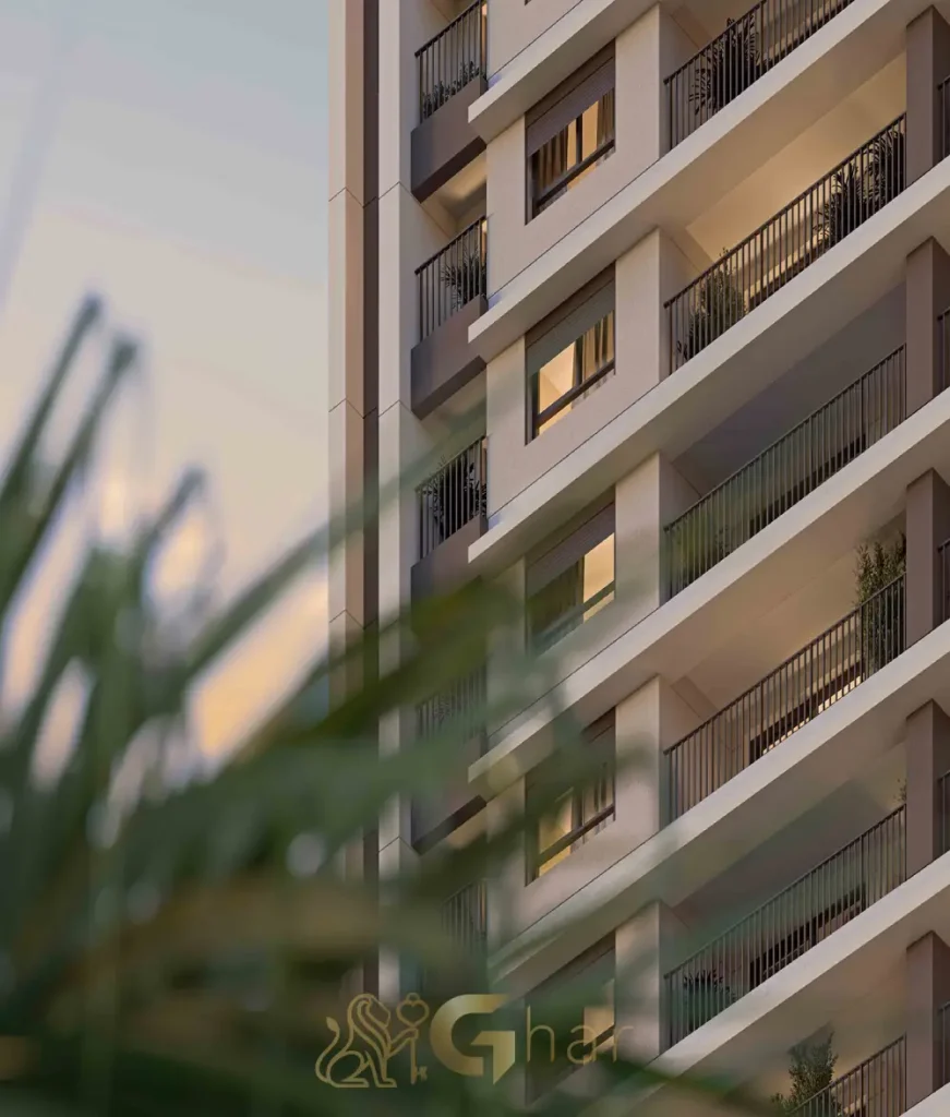 A fachada iluminada do Garden Design Private Park Residence evidencia o design contemporâneo e a sofisticação do empreendimento de alto padrão na Lapa.