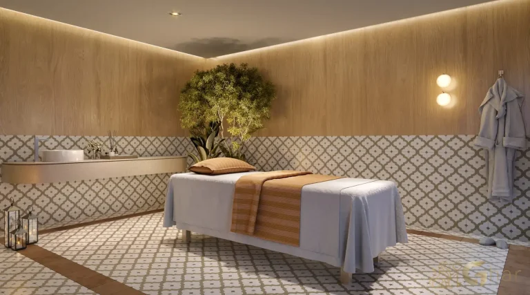 Sala de massagem do Haus Mitre Edition Moema, alto padrão em Moema SP