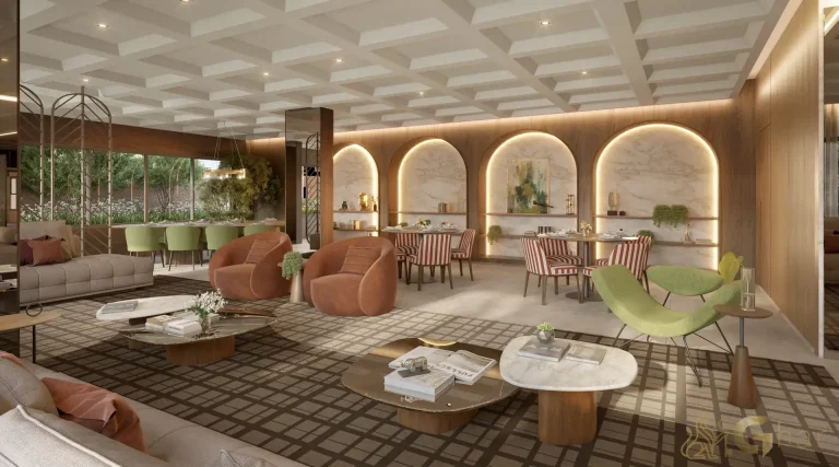 Salão de festas do condomínio Haus Mitre Edition Moema em São Paulo