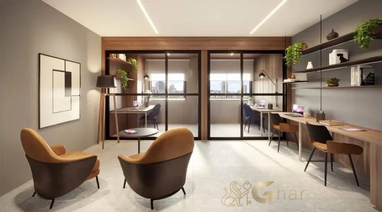 Espaço coworking no condomínio Haus Mitre Station Brooklin em São Paulo