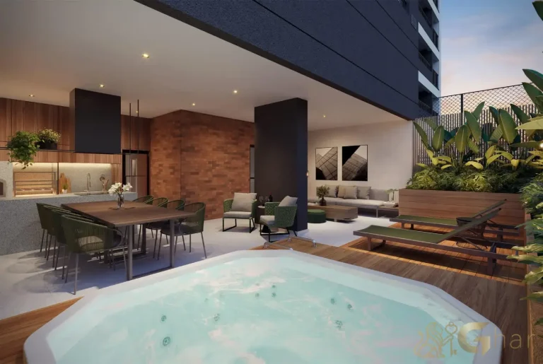 Piscina privativa no condomínio Haus Mitre Station Brooklin em São Paulo