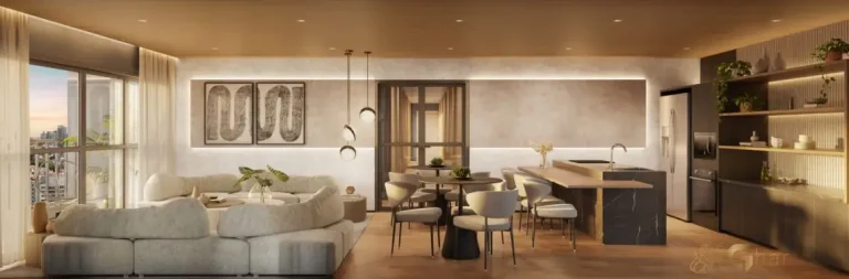 Espaço gourmet no condomínio Häuser Home Design Moema em São Paulo