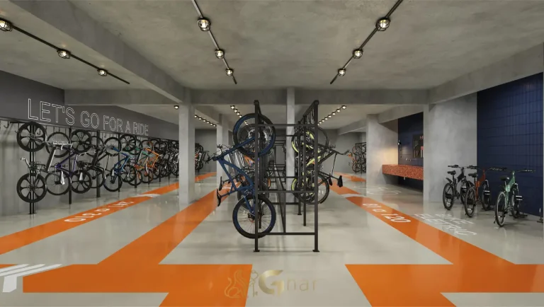 Bicicletário do Helbor Collage Bela Vista apartamentos e studios