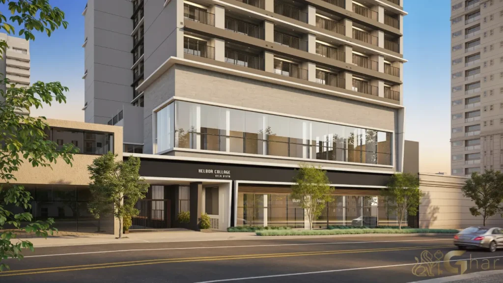 Fachada com portaria Helbor Collage Bela Vista São Paulo