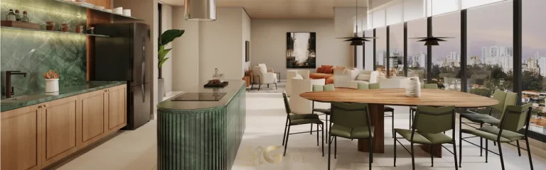 Living gourmet Helbor Collage Bela Vista studios Bela Vista