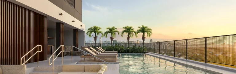 Piscina com deck molhado Helbor Collage Bela Vista