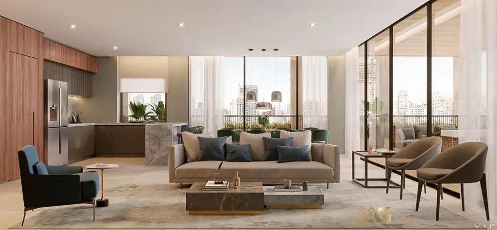 Detalhes do studio decorado no Stay Moema by Helbor