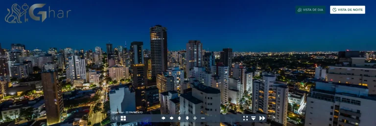 Vista noturna 22º andar Joá Pinheiros em São Paulo