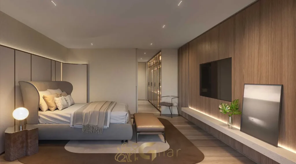 Suíte master decorada no Kalea Jardins em São Paulo