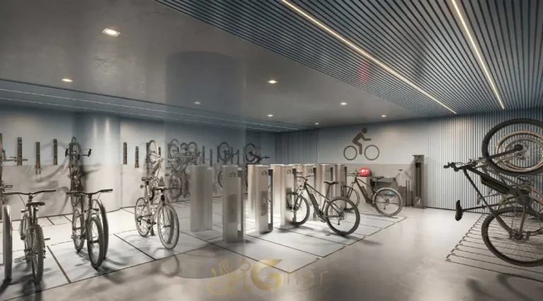 Bicicletário do condomínio Kalea Jardins em São Paulo