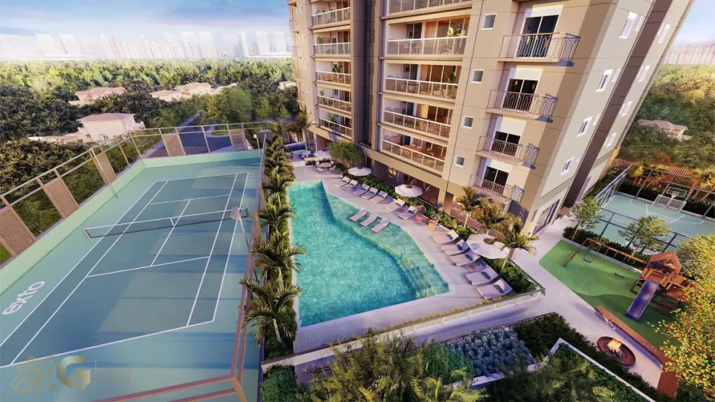 Vista aérea área de lazer Legacy Guedala Jardim Guedala São Paulo