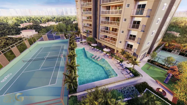 Vista aérea área de lazer Legacy Guedala Jardim Guedala São Paulo