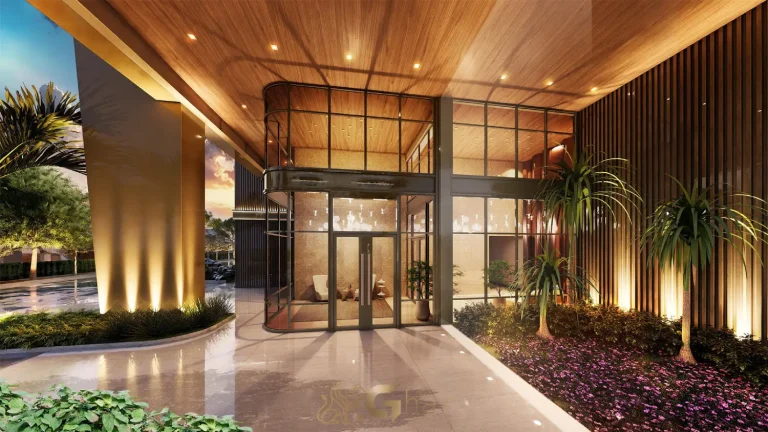 Lobby sofisticado Legacy Guedala condomínio Jardim Guedala São Paulo