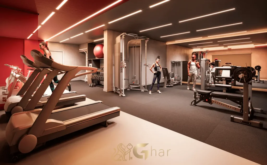 Academia fitness no condomínio Living Full Berrini em São Paulo