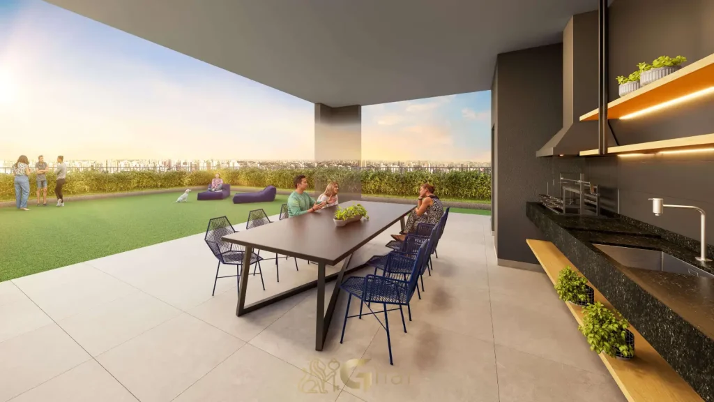 Churrasqueira rooftop Living Full Paulista Aclimação São Paulo