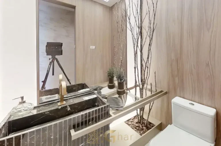 Lavabo apartamento decorado Living Grand Exclusive Tucuruvi São Paulo