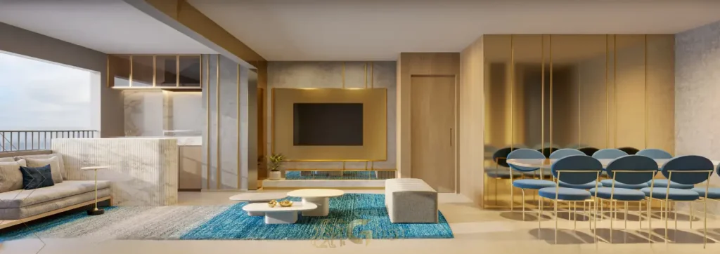 Apartamento decorado living terraço Living Grand Exclusive Tucuruvi São Paulo