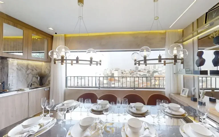 Sala de jantar apartamento decorado Living Grand Exclusive Tucuruvi São Paulo