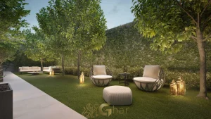 Jardim externo Living Grand Exclusive Tucuruvi São Paulo