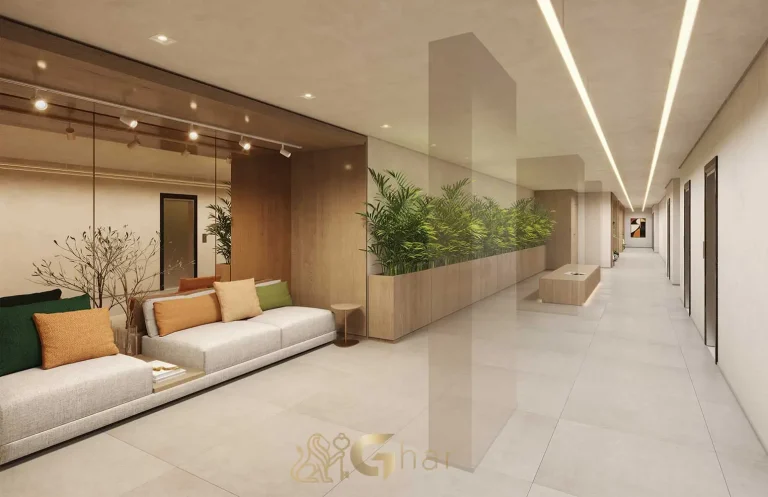 Lobby do condomínio Lume House Vila Prudente em São Paulo