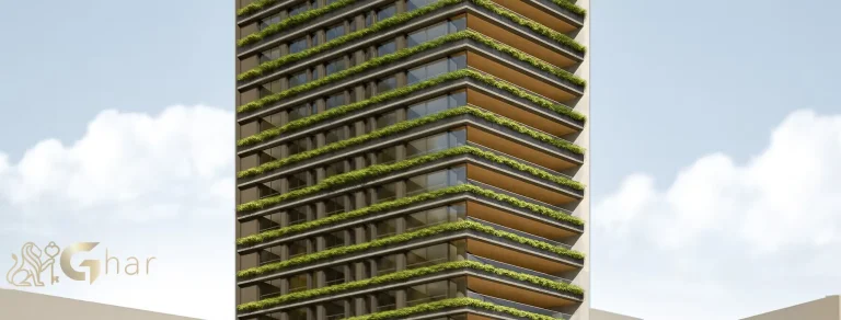 Fachada com varandas do condomínio Lux 600 Vila Nova Conceição em São Paulo