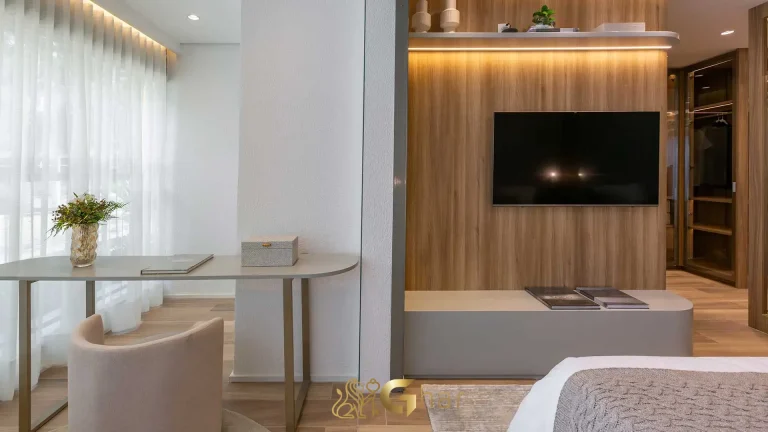 Quarto casal apartamento decorado 138m² MAC Brooklin alto padrão