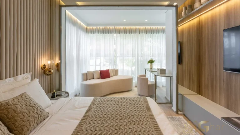 Quarto casal planejado apartamento decorado 138m² MAC Brooklin