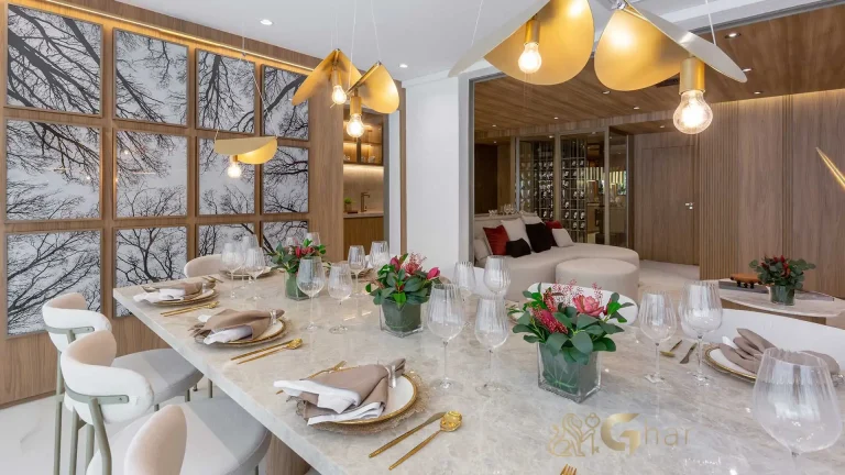 Sala de jantar decorada apartamento 138m² MAC Brooklin