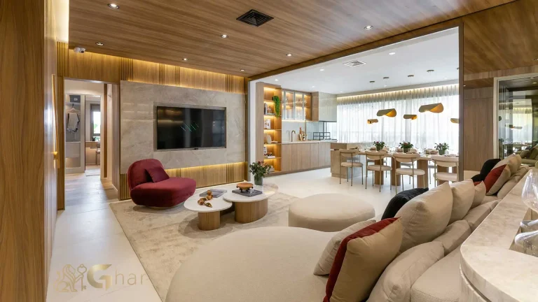 Apartamento decorado sala living 138m² MAC Brooklin Brooklin SP