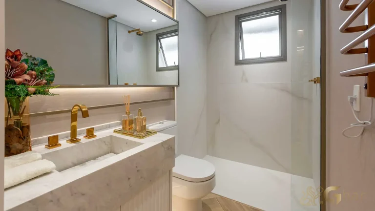 Apartamento decorado 100m² banheiro suíte MAC Brooklin