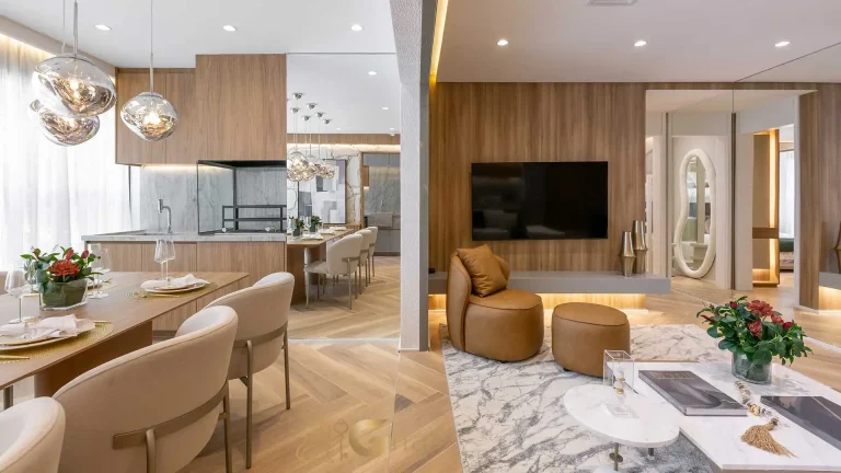 Apartamento decorado 100m² sala de estar MAC Brooklin