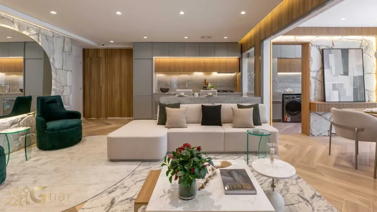 Sala de estar decorada 100m² MAC Brooklin Brooklin São Paulo