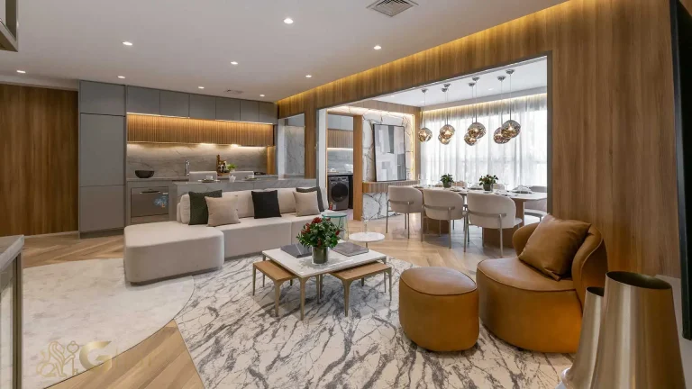 Apartamento decorado 100m² sala de estar MAC Brooklin alto padrão