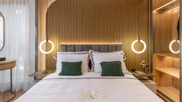 Quarto suíte apartamento decorado 100m² MAC Brooklin Brooklin São Paulo