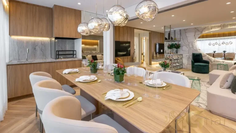 Apartamento decorado 100m² sala de jantar MAC Brooklin